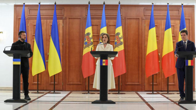 Maia Sandu, Nicușor Dan și Zelenski au discutat la Chișinău despre securitate, infrastructură și aderarea la UE