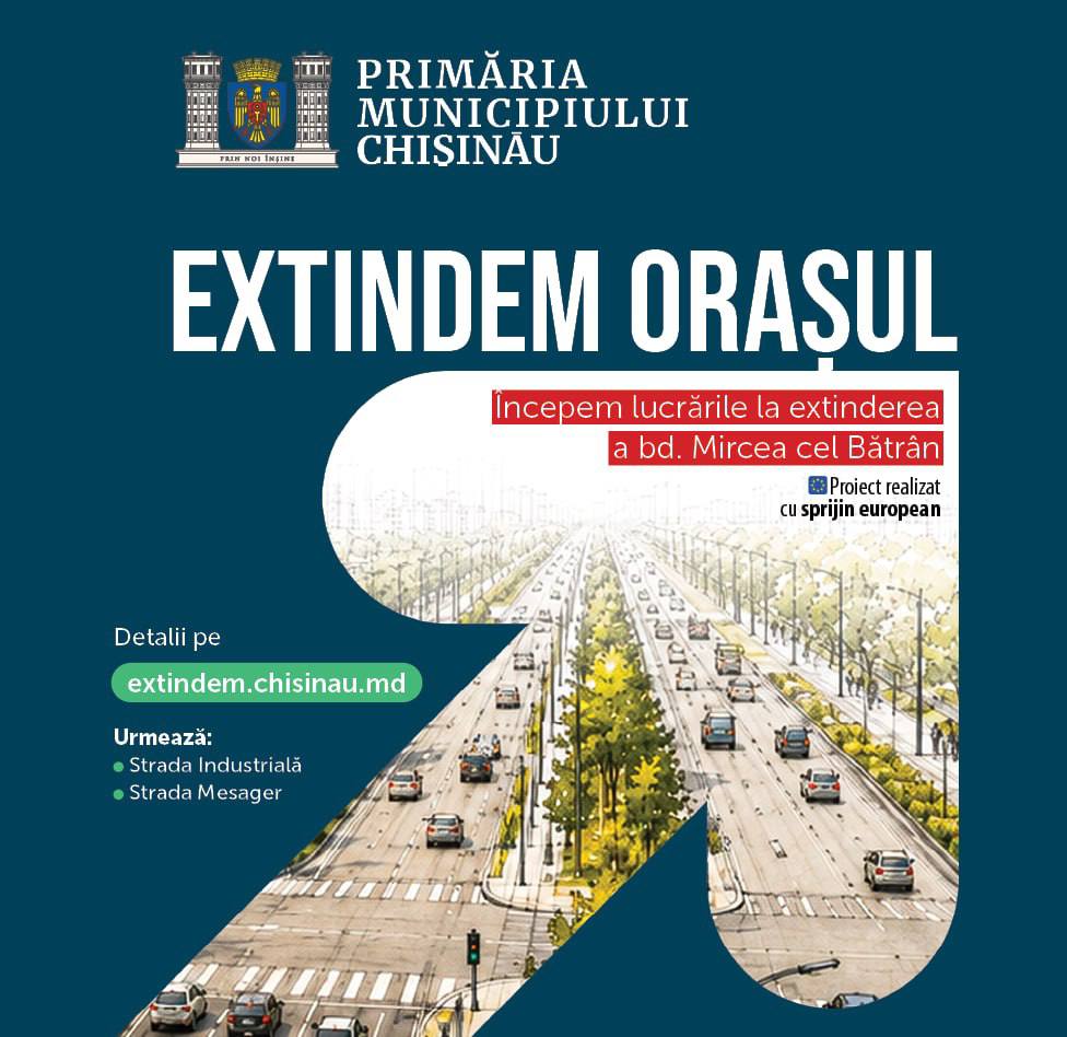 Lucrări de amploare pe bd. Mircea cel Bătrân: Drum nou, trotuare, stații de transport și spații verzi